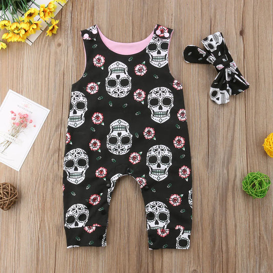 Baby Skull Romper Set